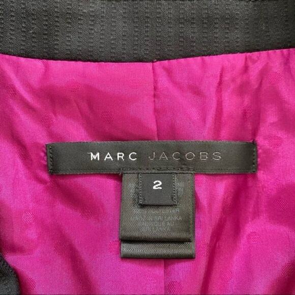 Marc Jacobs Black Pinstripe Blazer Size 2 - Picture 3 of 7